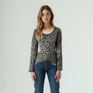 BCBGMAXAZRIA Leopard Print Women's Top XS